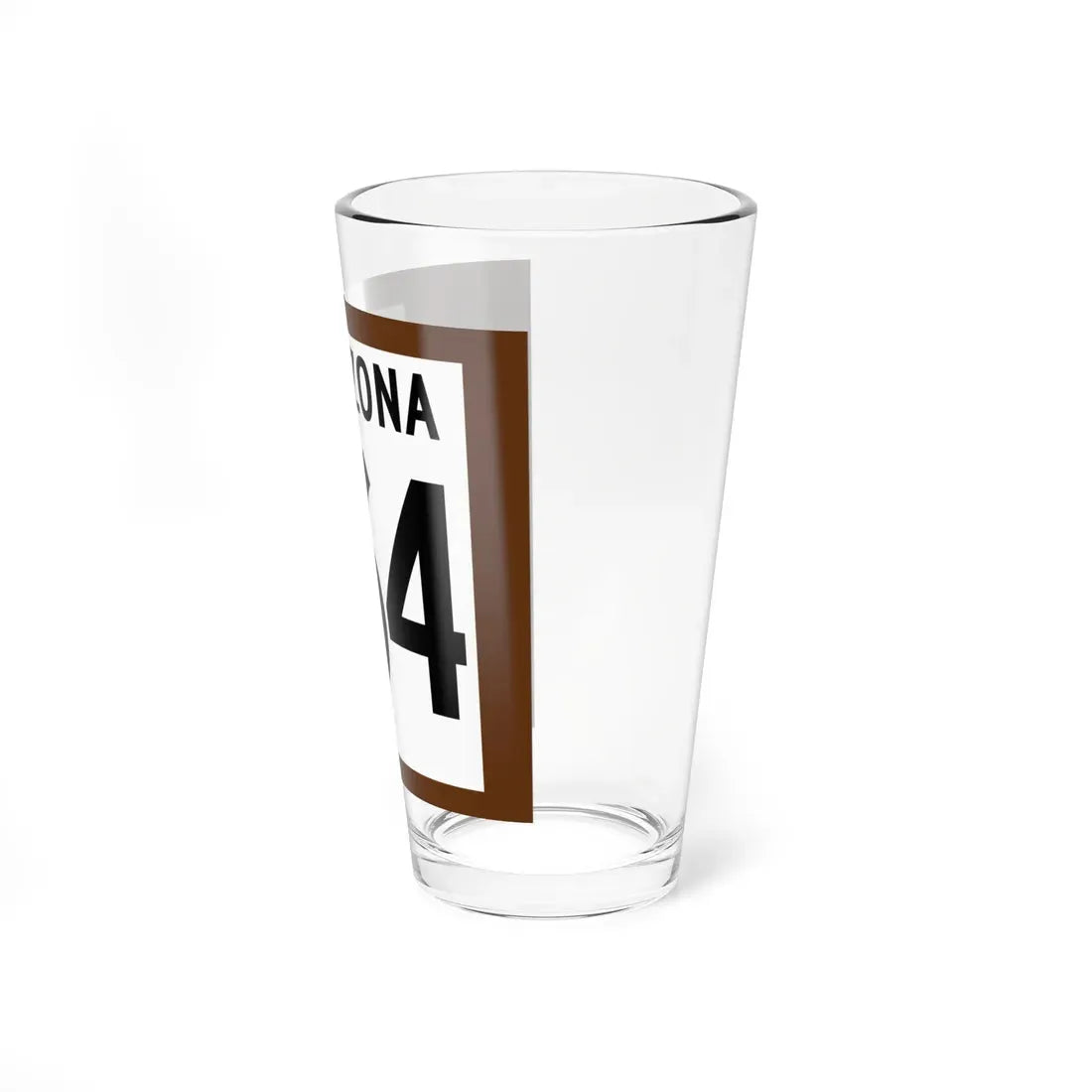 Arizona 164 1960 east (Arizona) (Road Sign) Pint Glass 16oz - Go Mug Yourself