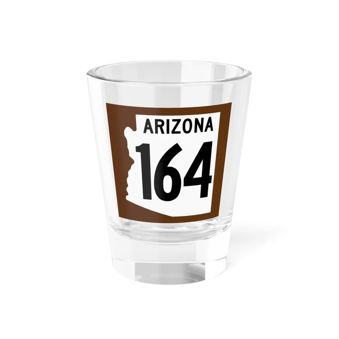 Arizona 164 1960 east (Arizona) (Road Sign) Shot Glass 1.5oz 1.5oz - Go Mug Yourself
