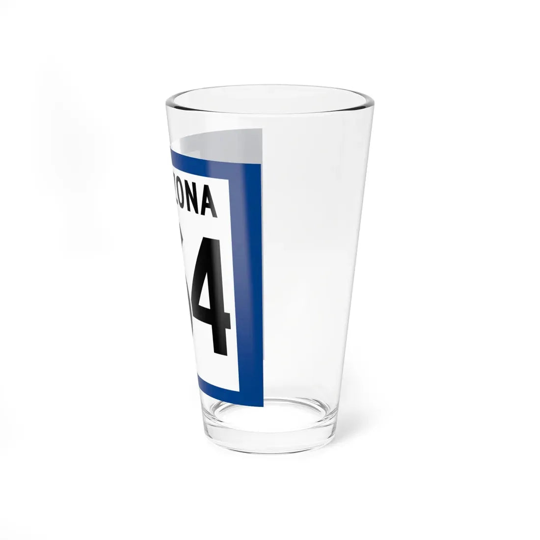 Arizona 164 1960 west (Arizona) (Road Sign) Pint Glass 16oz - Go Mug Yourself
