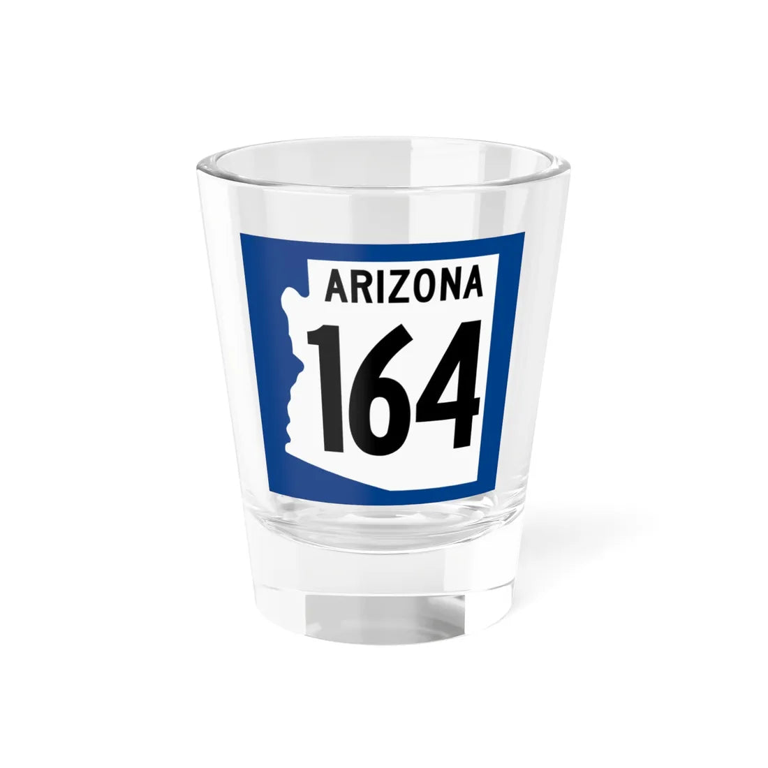 Arizona 164 1960 west (Arizona) (Road Sign) Shot Glass 1.5oz 1.5oz - Go Mug Yourself