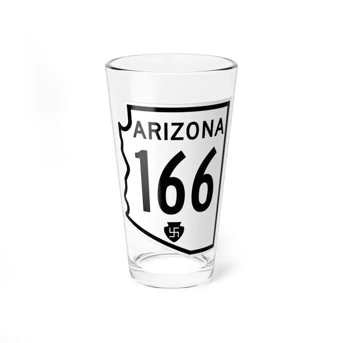 Arizona 166 1956 (Arizona) (Road Sign) Pint Glass 16oz 16oz - Go Mug Yourself