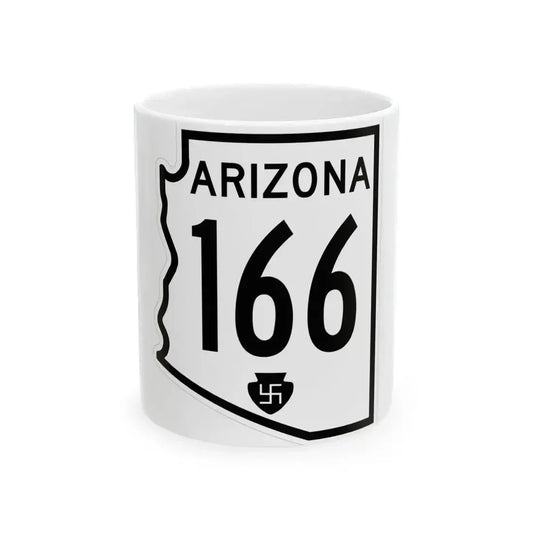 Arizona 166 1956 (Arizona) (Road Sign) White Coffee Mug 11oz - Go Mug Yourself