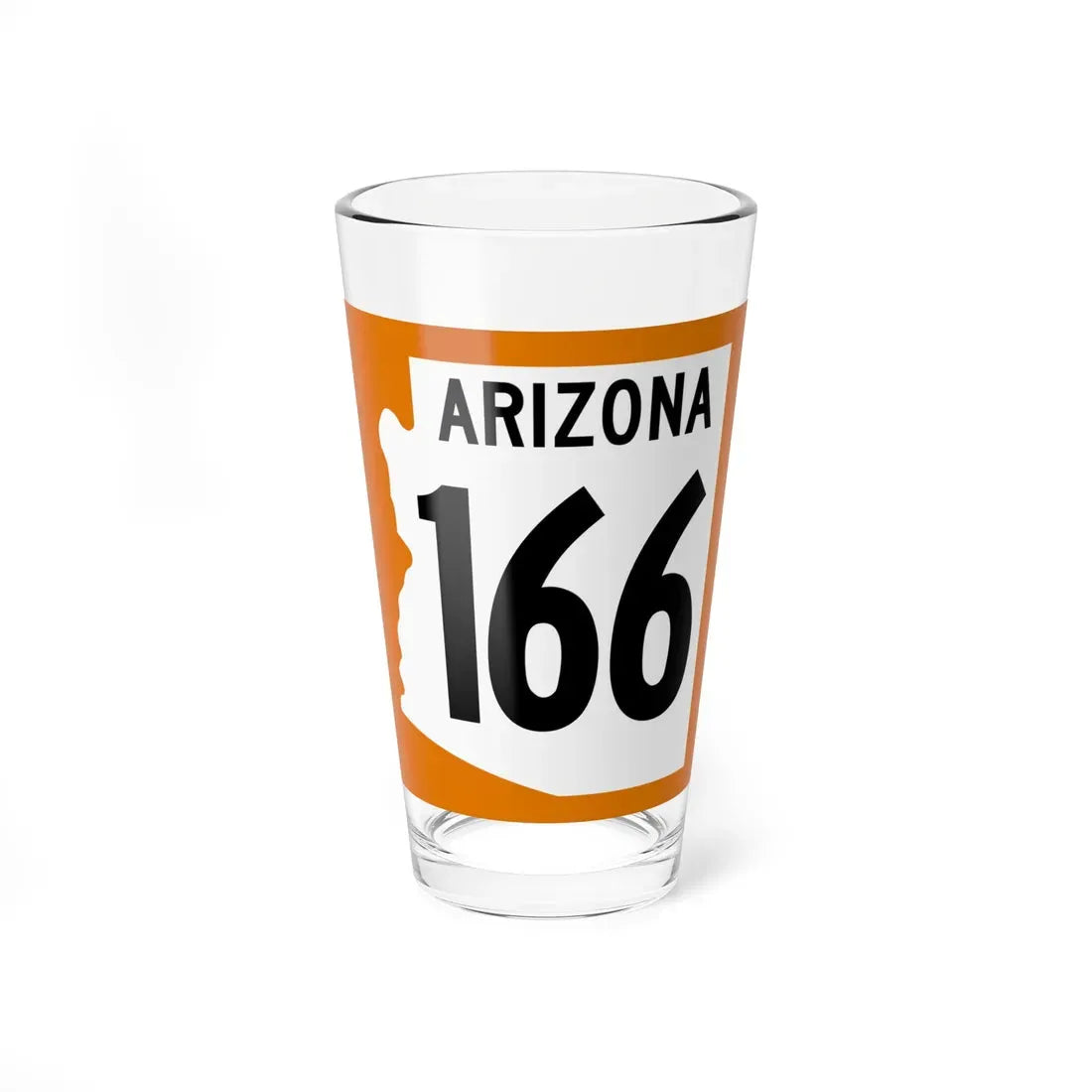 Arizona 166 1960 north (Arizona) (Road Sign) Pint Glass 16oz 16oz - Go Mug Yourself