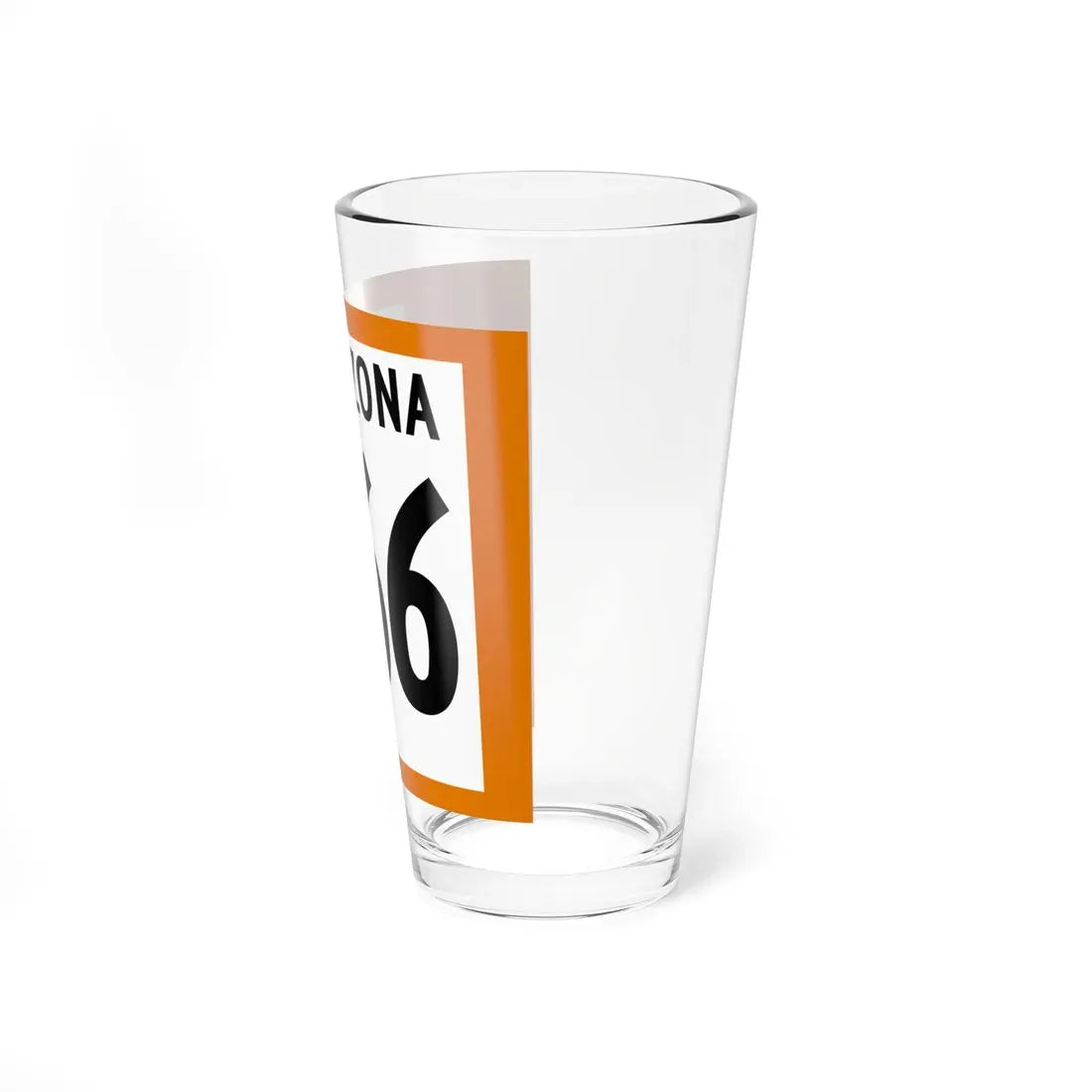 Arizona 166 1960 north (Arizona) (Road Sign) Pint Glass 16oz - Go Mug Yourself