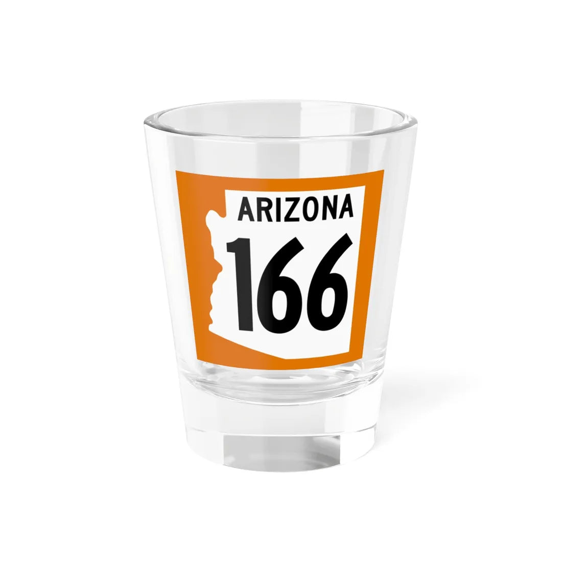 Arizona 166 1960 north (Arizona) (Road Sign) Shot Glass 1.5oz 1.5oz - Go Mug Yourself