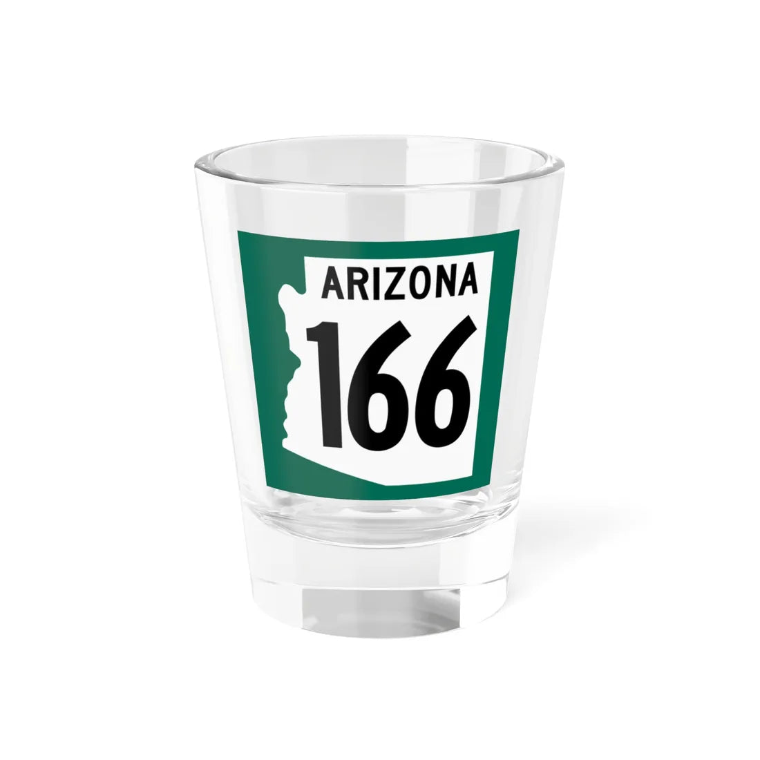 Arizona 166 1960 south (Arizona) (Road Sign) Shot Glass 1.5oz 1.5oz - Go Mug Yourself