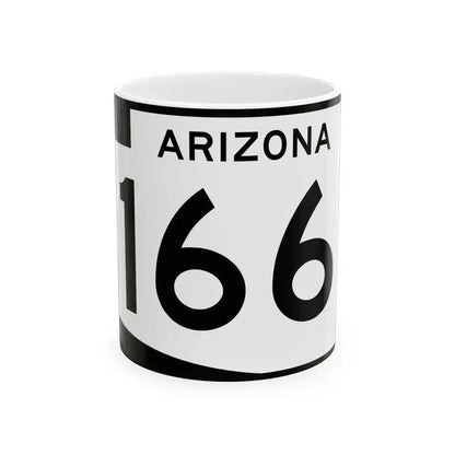 Arizona 166 (Arizona) (Road Sign) White Coffee Mug 11oz - Go Mug Yourself
