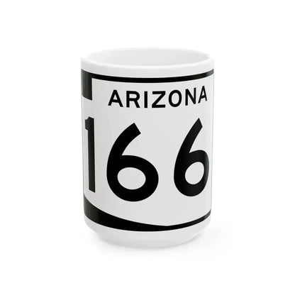 Arizona 166 (Arizona) (Road Sign) White Coffee Mug 15oz - Go Mug Yourself