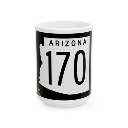 Arizona 170 1963 (Arizona) (Road Sign) White Coffee Mug 15oz - Go Mug Yourself