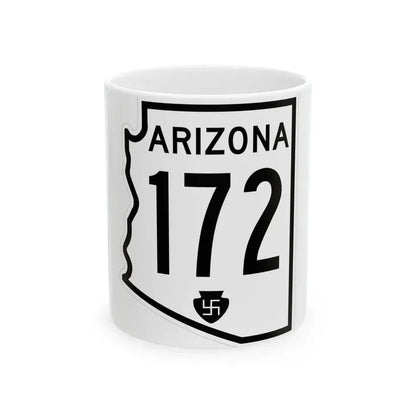 Arizona 172 1956 (Arizona) (Road Sign) White Coffee Mug 11oz - Go Mug Yourself