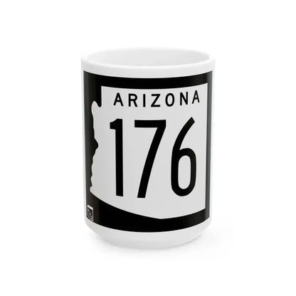 Arizona 176 1963 (Arizona) (Road Sign) White Coffee Mug 15oz - Go Mug Yourself
