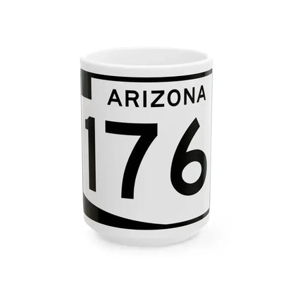 Arizona 176 (Arizona) (Road Sign) White Coffee Mug 15oz - Go Mug Yourself