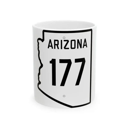Arizona 177 1941 (Arizona) (Road Sign) White Coffee Mug 11oz - Go Mug Yourself