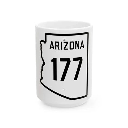 Arizona 177 1941 (Arizona) (Road Sign) White Coffee Mug 15oz - Go Mug Yourself