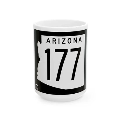 Arizona 177 1963 (Arizona) (Road Sign) White Coffee Mug 15oz - Go Mug Yourself