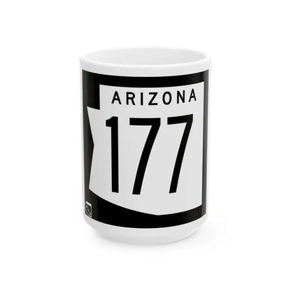 Arizona 177 1973 (Arizona) (Road Sign) White Coffee Mug 15oz - Go Mug Yourself