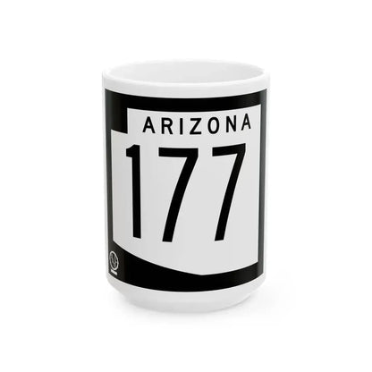Arizona 177 1978 (Arizona) (Road Sign) White Coffee Mug 15oz - Go Mug Yourself