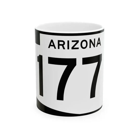 Arizona 177 (Arizona) (Road Sign) White Coffee Mug 11oz - Go Mug Yourself