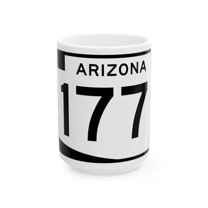 Arizona 177 (Arizona) (Road Sign) White Coffee Mug 15oz - Go Mug Yourself
