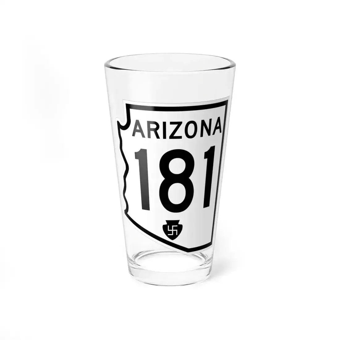 Arizona 181 1956 (Arizona) (Road Sign) Pint Glass 16oz 16oz - Go Mug Yourself