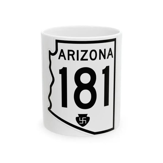 Arizona 181 1956 (Arizona) (Road Sign) White Coffee Mug 11oz - Go Mug Yourself
