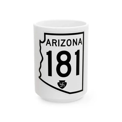 Arizona 181 1956 (Arizona) (Road Sign) White Coffee Mug 15oz - Go Mug Yourself