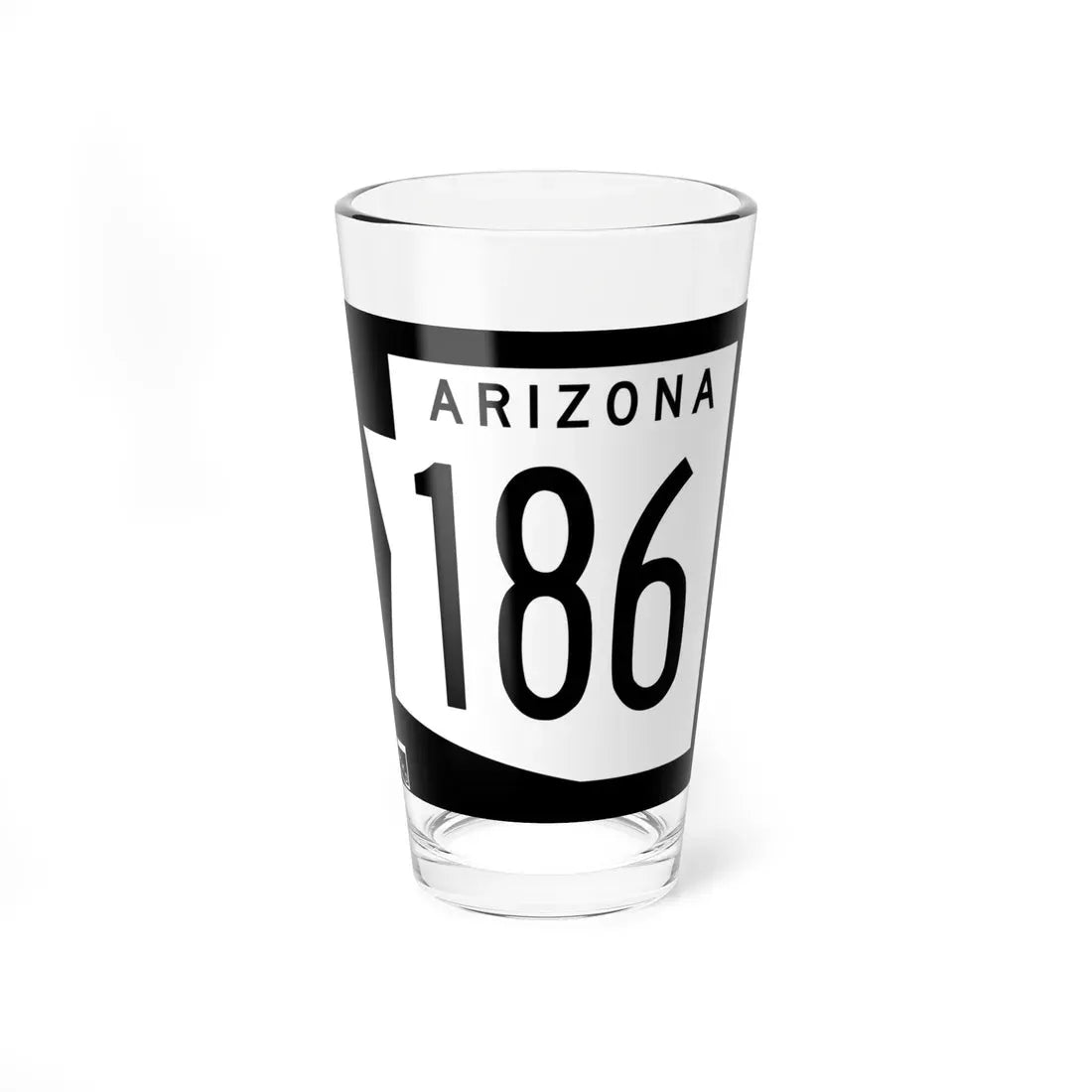 Arizona 186 1973 (Arizona) (Road Sign) Pint Glass 16oz 16oz - Go Mug Yourself