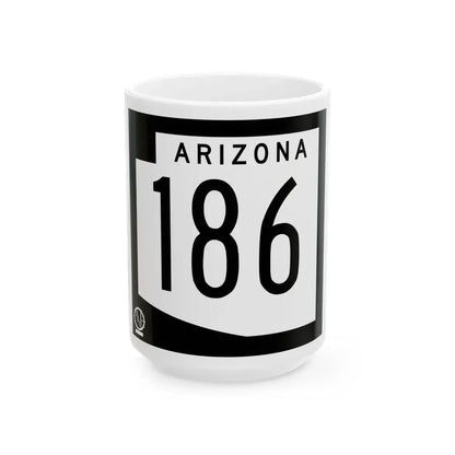 Arizona 186 1978 (Arizona) (Road Sign) White Coffee Mug 15oz - Go Mug Yourself