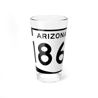Arizona 186 (Arizona) (Road Sign) Pint Glass 16oz 16oz - Go Mug Yourself