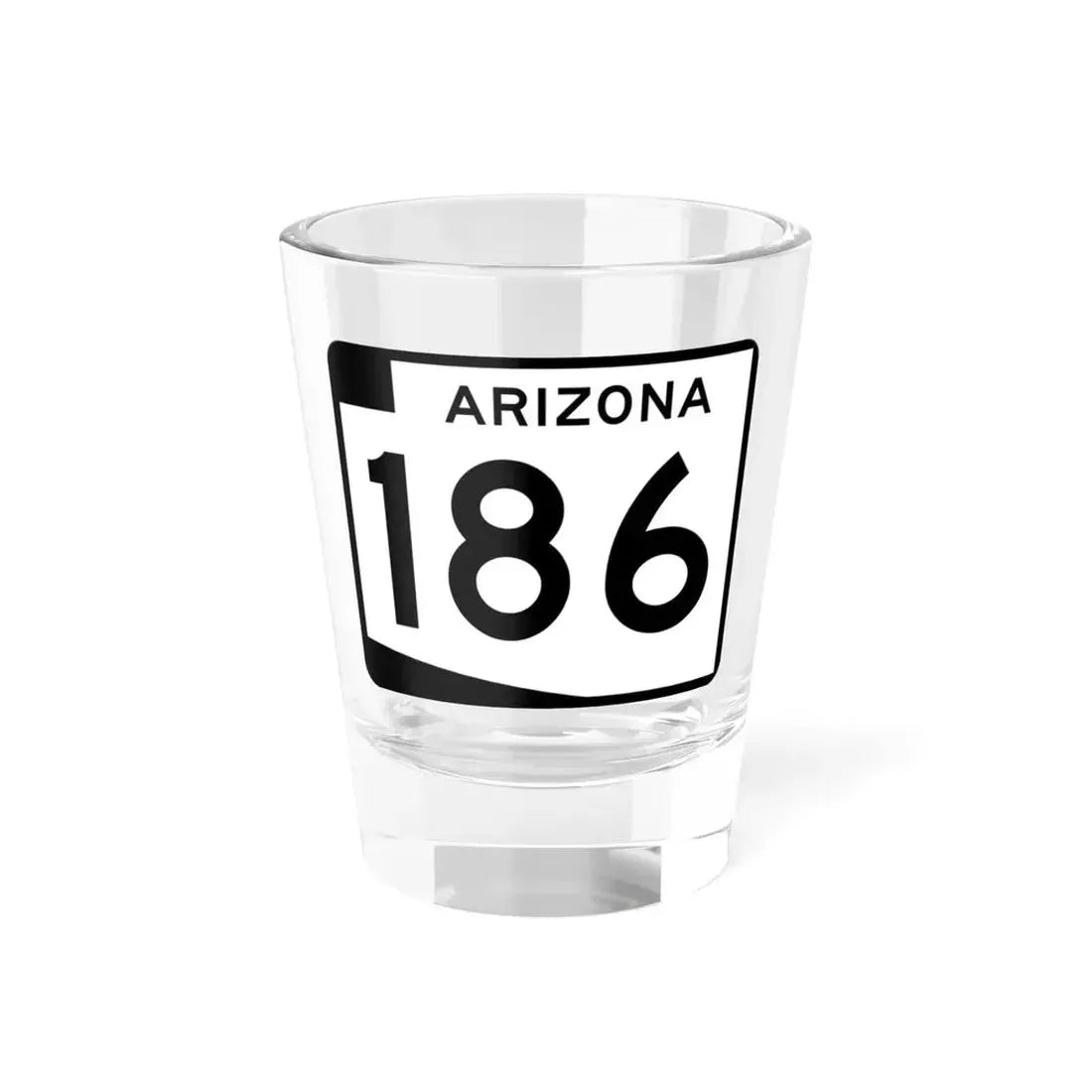 Arizona 186 (Arizona) (Road Sign) Shot Glass 1.5oz 1.5oz - Go Mug Yourself