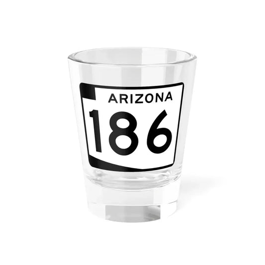 Arizona 186 (Arizona) (Road Sign) Shot Glass 1.5oz 1.5oz - Go Mug Yourself