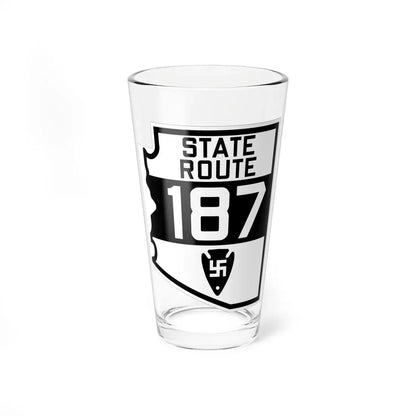 Arizona 187 1927 (Arizona) (Road Sign) Pint Glass 16oz 16oz - Go Mug Yourself