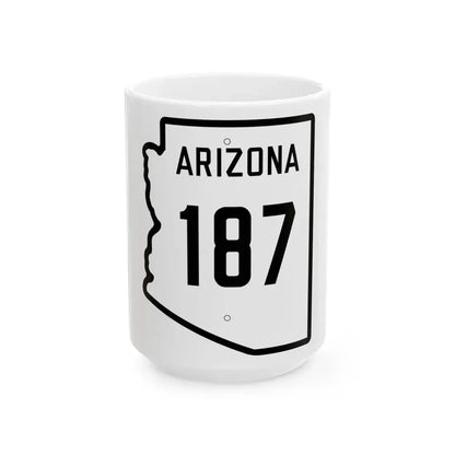 Arizona 187 1941 (Arizona) (Road Sign) White Coffee Mug 15oz - Go Mug Yourself