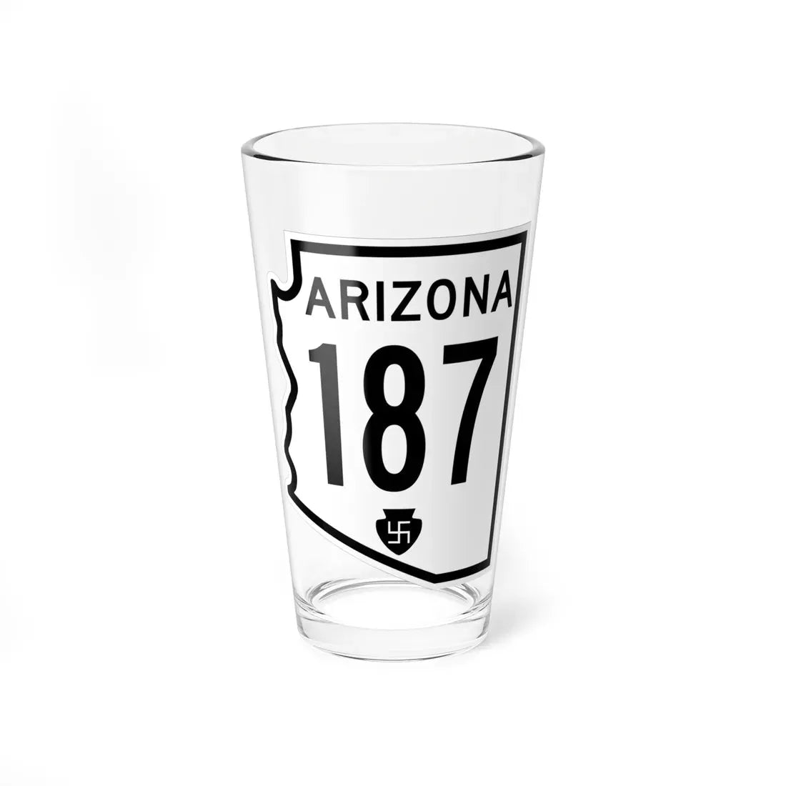 Arizona 187 1956 (Arizona) (Road Sign) Pint Glass 16oz 16oz - Go Mug Yourself