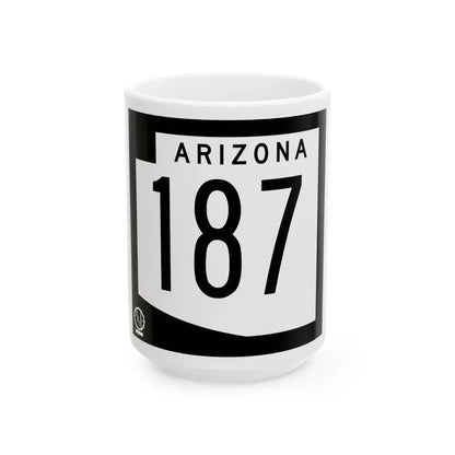 Arizona 187 1978 (Arizona) (Road Sign) White Coffee Mug 15oz - Go Mug Yourself