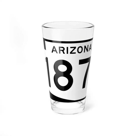 Arizona 187 (Arizona) (Road Sign) Pint Glass 16oz 16oz - Go Mug Yourself