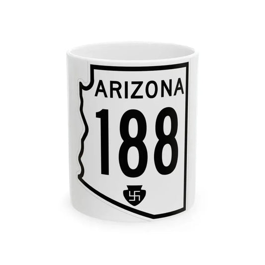 Arizona 188 1956 (Arizona) (Road Sign) White Coffee Mug 11oz - Go Mug Yourself