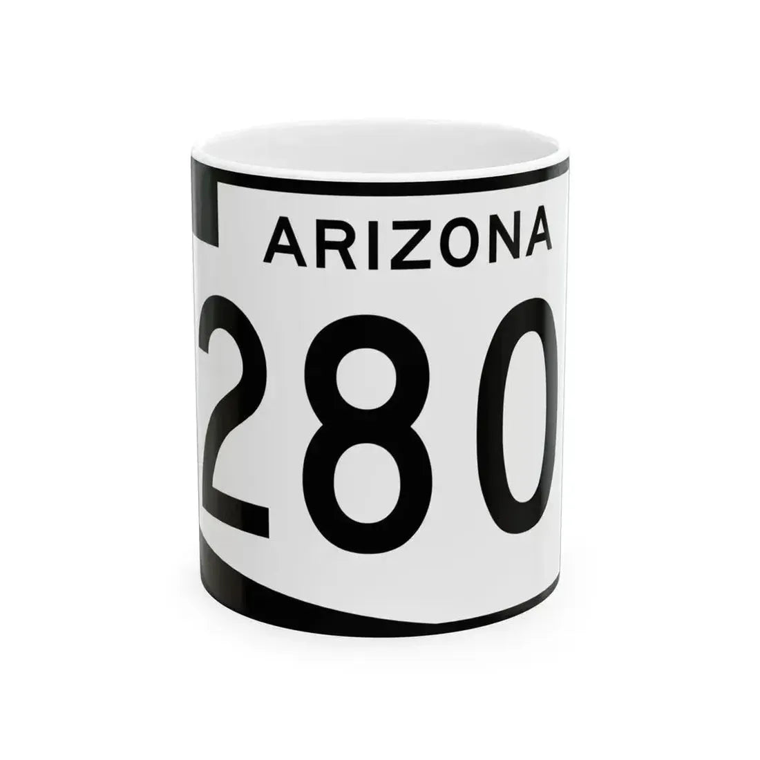 Arizona 280 (Arizona) (Road Sign) White Coffee Mug 11oz - Go Mug Yourself