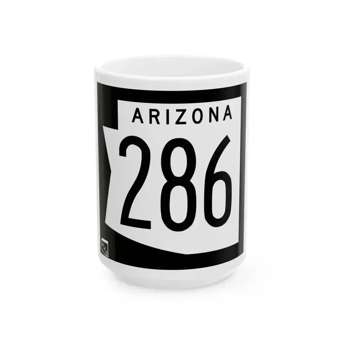 Arizona 286 1973 (Arizona) (Road Sign) White Coffee Mug 15oz - Go Mug Yourself