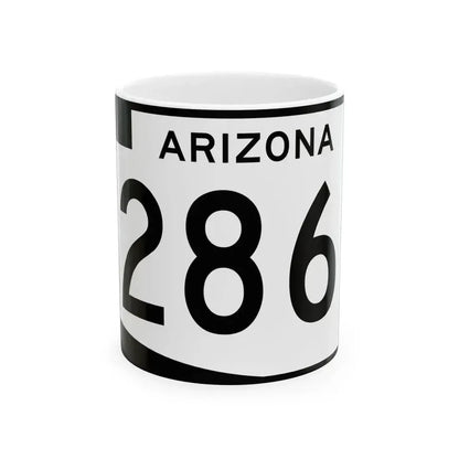 Arizona 286 (Arizona) (Road Sign) White Coffee Mug 11oz - Go Mug Yourself