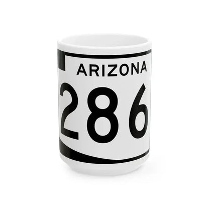 Arizona 286 (Arizona) (Road Sign) White Coffee Mug 15oz - Go Mug Yourself
