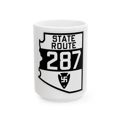 Arizona 287 1927 (Arizona) (Road Sign) White Coffee Mug - Go Mug Yourself