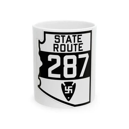 Arizona 287 1927 (Arizona) (Road Sign) White Coffee Mug - Go Mug Yourself