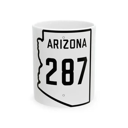 Arizona 287 1941 (Arizona) (Road Sign) White Coffee Mug 11oz - Go Mug Yourself