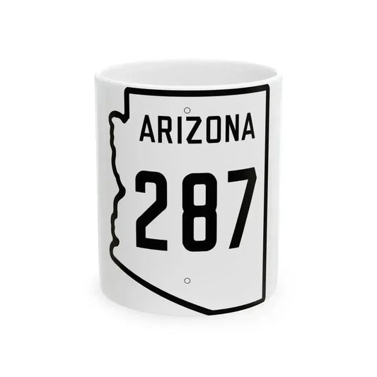 Arizona 287 1941 (Arizona) (Road Sign) White Coffee Mug 11oz - Go Mug Yourself