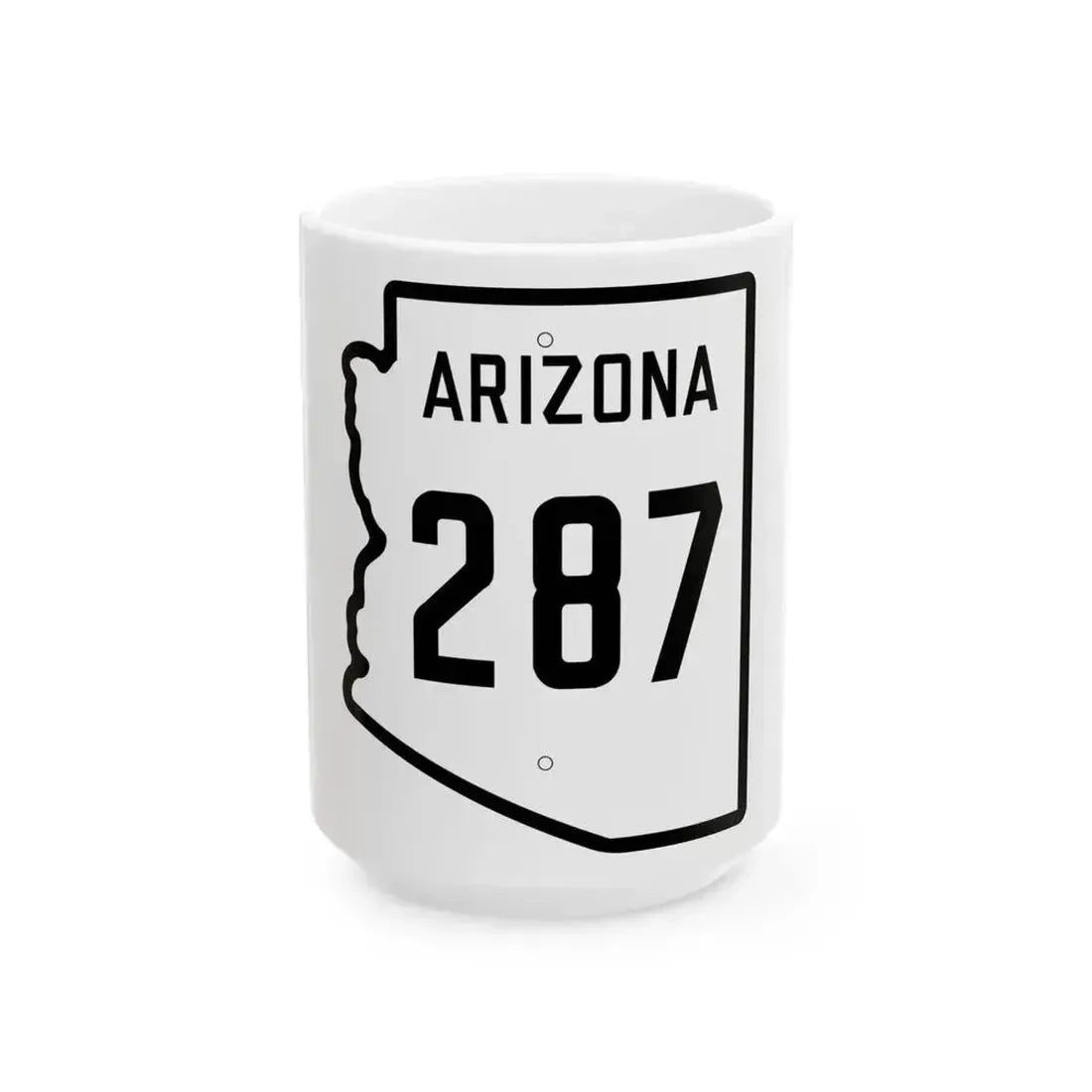 Arizona 287 1941 (Arizona) (Road Sign) White Coffee Mug 15oz - Go Mug Yourself