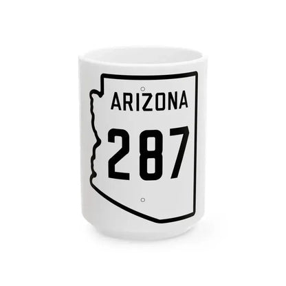 Arizona 287 1941 (Arizona) (Road Sign) White Coffee Mug 15oz - Go Mug Yourself
