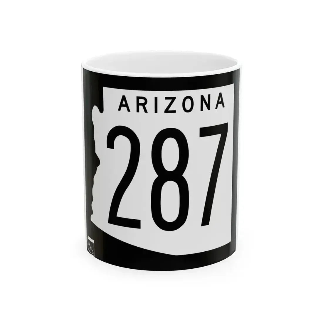 Arizona 287 1963 (Arizona) (Road Sign) White Coffee Mug 11oz - Go Mug Yourself