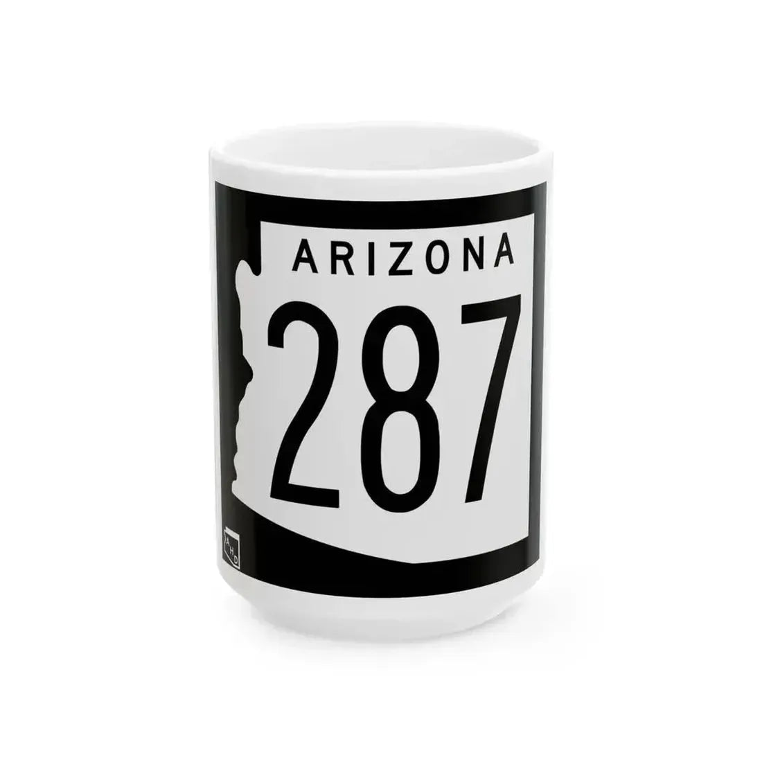 Arizona 287 1963 (Arizona) (Road Sign) White Coffee Mug 15oz - Go Mug Yourself
