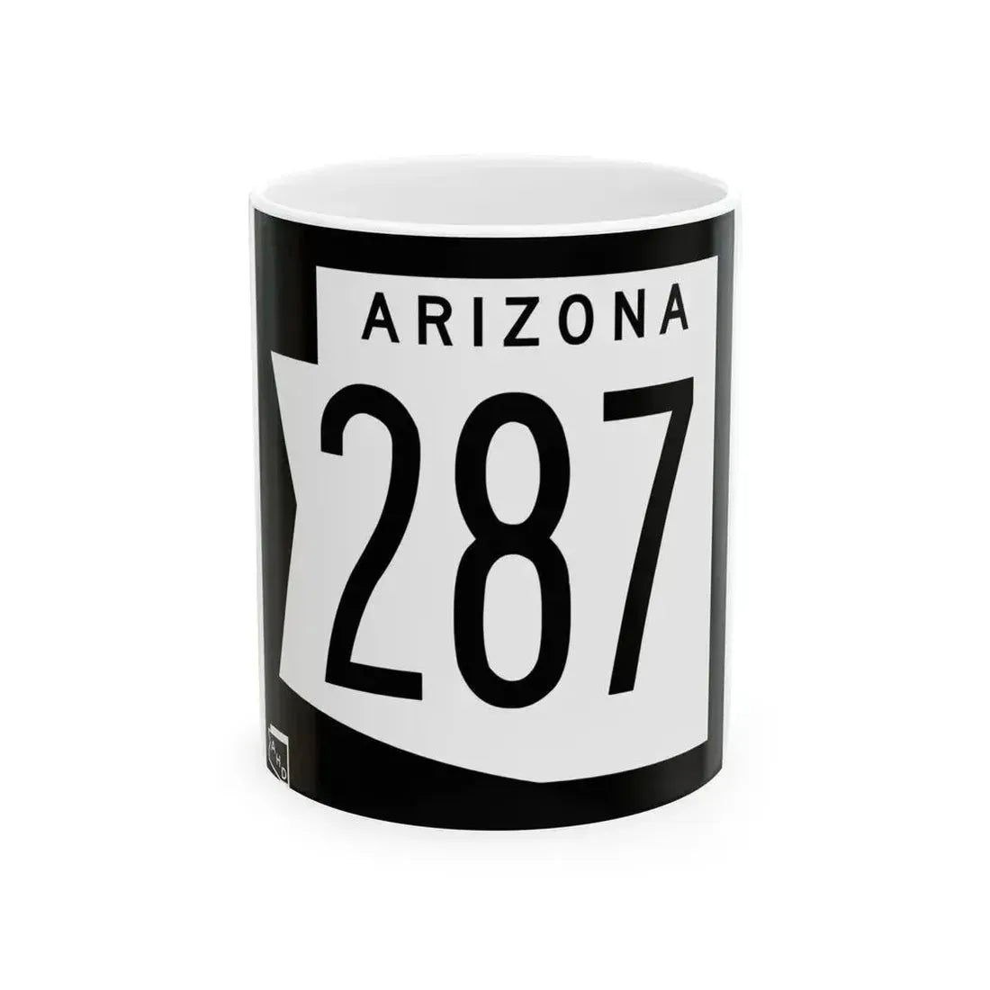 Arizona 287 1973 (Arizona) (Road Sign) White Coffee Mug 11oz - Go Mug Yourself